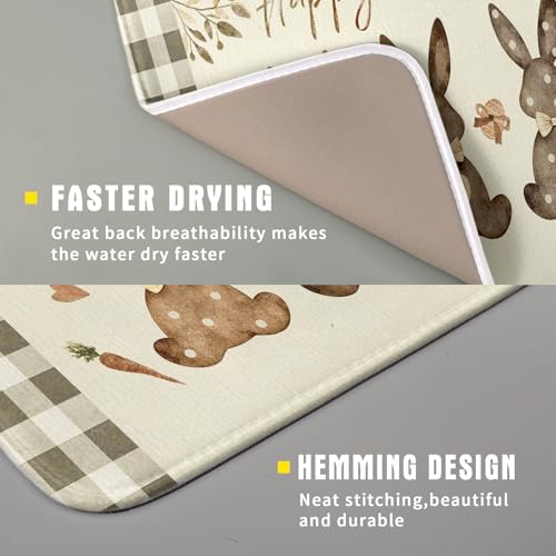 Happy Easter Dish Drying Mat for Countertop