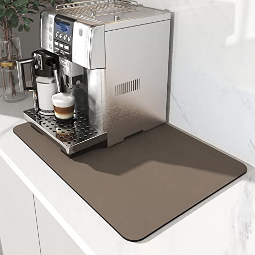 Coffee Mat Hide Stain Rubber Backed Absorbent Dish Drying Mat for Kitchen Counter