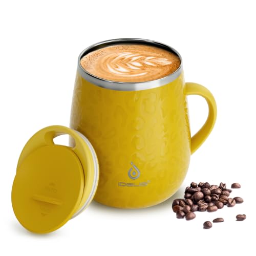 16 oz Insulated Coffee Mug with Lid and Handle