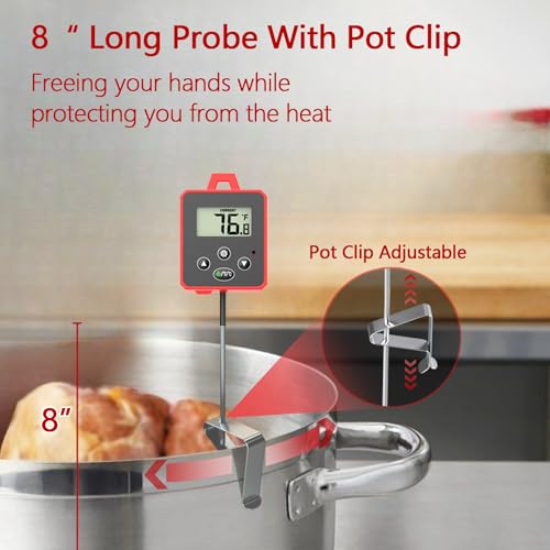 Digital Candy Thermometer with Pot Clip