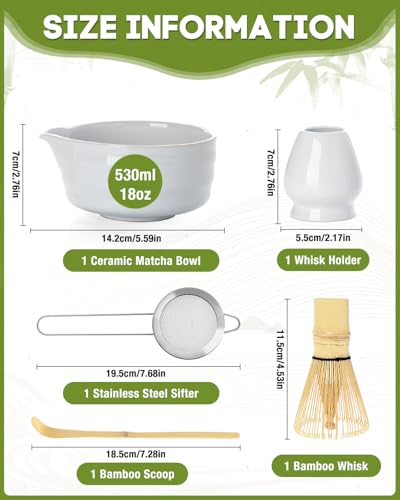 White Matcha Whisk Set (17 Ounce)
