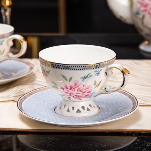 21 Piece Bone China Tea Set for 6