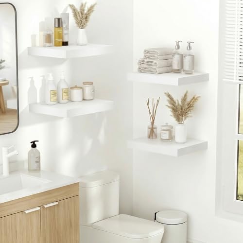 10x10 Inches Floating Shelves Wall Mounted Set of 2 (2 Count)
