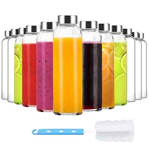 Clear Glass Bottles with Lids (6 Count)