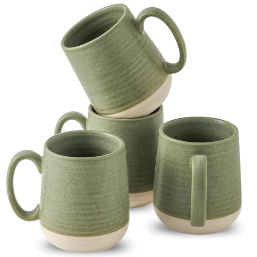 Large Ceramic Coffee Mugs Set (4 Count)