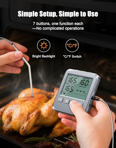 Dual Probe Meat Thermometer Digital for Cooking