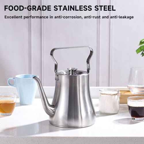 68OZ 2000ML Stainless Steel Teapot with Removable Infuser