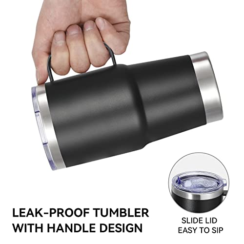 20 oz Tumbler Bulk with Handle Lid and Straw (6 Count)