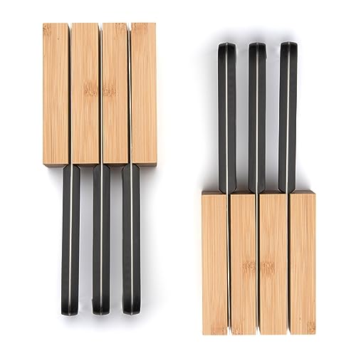 Premium Bamboo Knife Block Inserts
