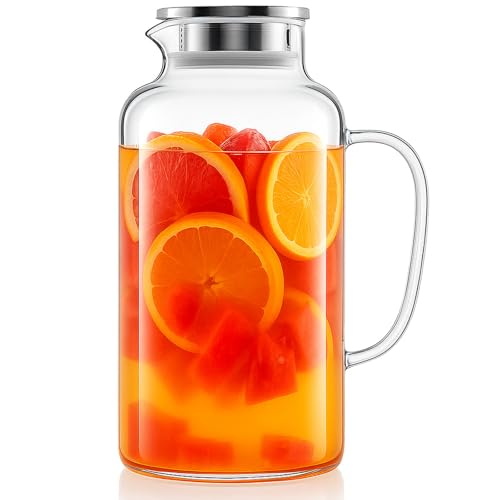 Glass Pitcher with Lid and Spout