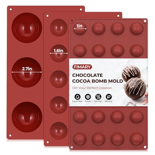 3 Packs Silicone Hot Chocolate Bomb Molds (3 Count)