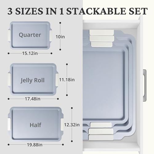 Non Stick Ceramic Baking Sheet Pan Set of 3 (3 Count)