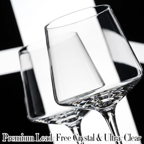 Thin Long Skinny Stem Red Wine Glasses Set of 6 (6 Count)