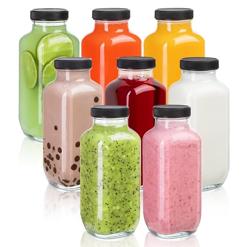 Juice Bottles with Lids (8 Count)