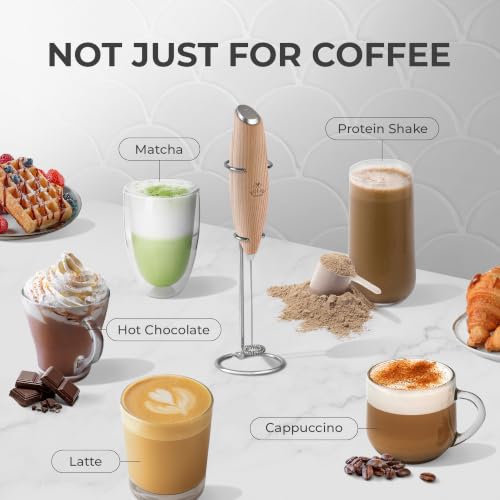Powerful Milk Frother Wand With Duracell Batteries