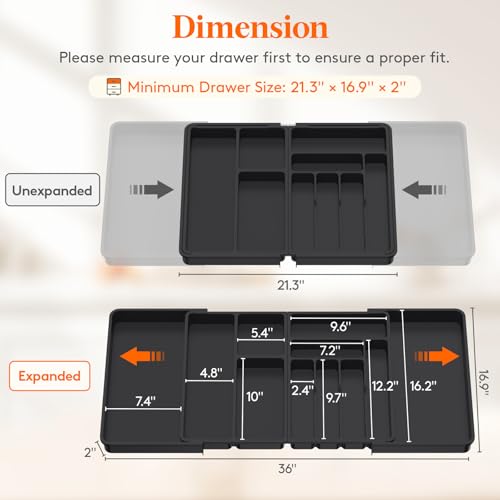Utensil Organizer for Kitchen Drawer