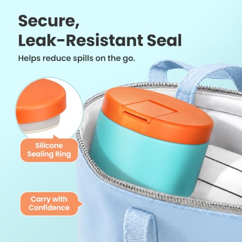 12oz Insulated Vacuum Food Jar with Buckle Lid Wide Mouth Soup Thermo for Hot Food Kids Leakproof Stainless Steel Lunch Container