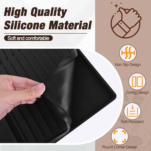 Mini Fridge Silicone Mat & under sink mat 24"x16"x0.4"