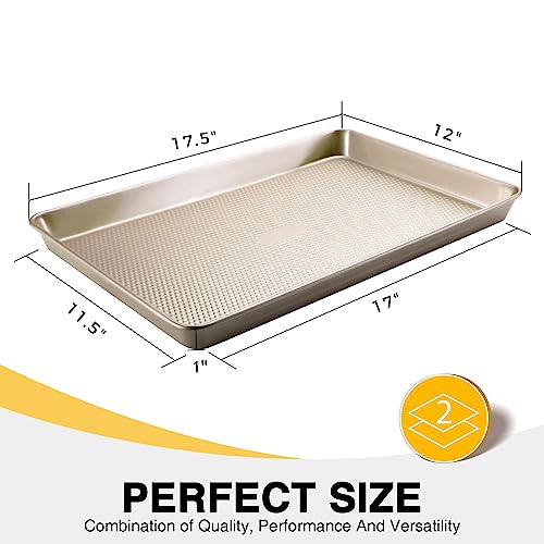 2 Pack Half Sheet Cookie Sheets for Baking (2 Count)