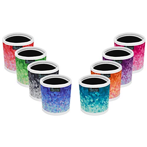 8pcs Anti Slip Neoprene 2.5mm Thick Collapsible Heat Resistant Coffee Cup Insulated Sleeve for Coffee (8 Count)
