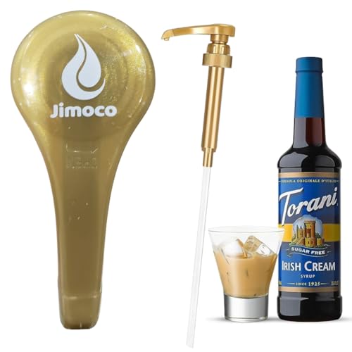 Jimoco® Syrup Pump Dispenser + Torani® Sugar Free Irish Cream Syrup (25.4 Fl Oz)