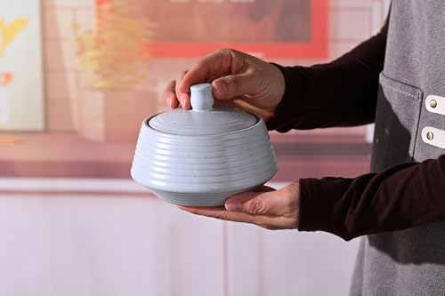 Kitchen Canisters Ceramic Storage Jar with Silicone Airtight Lid Low White