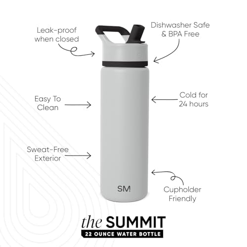 Insulated Water Bottle with Straw