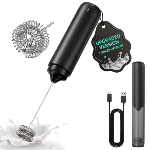 Upgraded Rechargeable Milk Frother Handheld