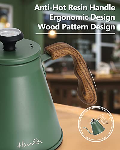 Gooseneck Kettle with Thermometer for Pour Over Coffee and Tea