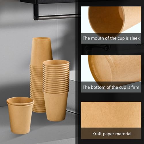 300 Pack 5 oz Paper Cups Disposable Kraft Mouthwash Cups Small (300 Count)