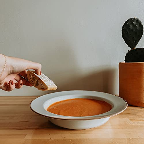 Ceramic Wide Rimmed Soup Bowl 25oz
