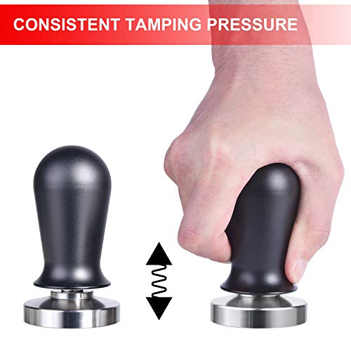 53mm Spring Loaded Calibrated Espresso Tamper Fits 54mm Portafilters