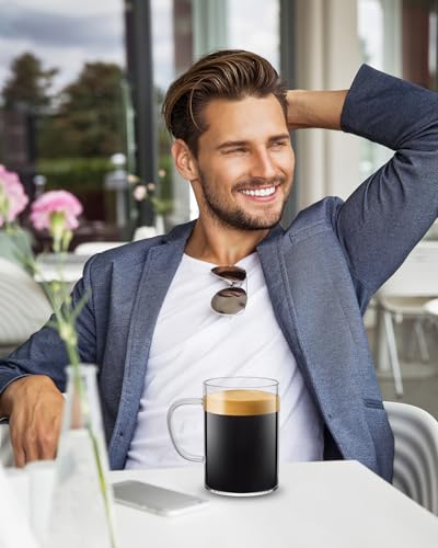 Glass Coffee Mugs (16 Fl Oz)