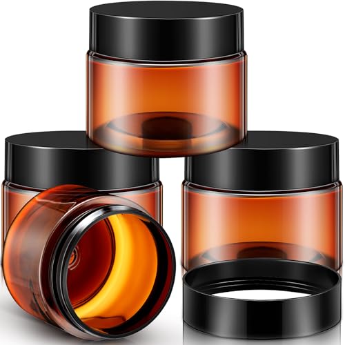 4 Pcs Plastic Jars Wide Mouth with Lids (4 Count)