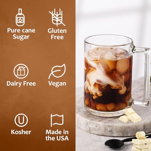 Coffee Syrup White Chocolate Flavored Syrup for Drinks (25.4 Fl Oz)