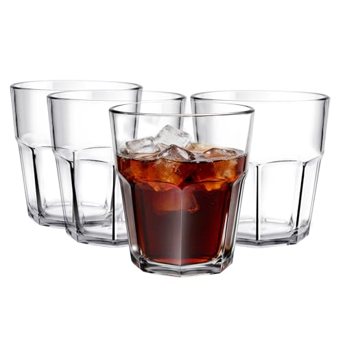 Plastic Drinking Glasses Shatterproof Set of 4 (4 Count)