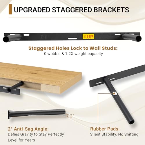 12 Inch Deep Floating Shelves (2 Count)
