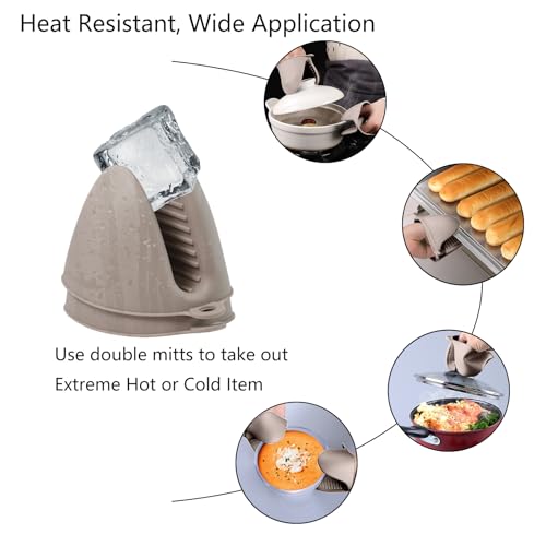 Silicone Oven Mitts Heat Resistant Pot Holders for Kitchens (6 Count)