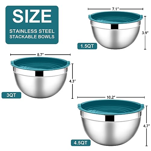 Mixing Bowls with Lids Set (3 Count)