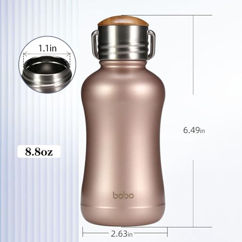 Mini Insulated Water Bottle With Bamboo Lid
