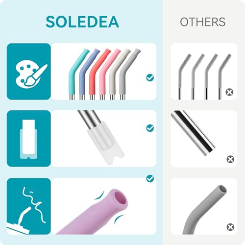 30 oz Straight Metal Straws with Silicone Tip for 30 oz Tumbler