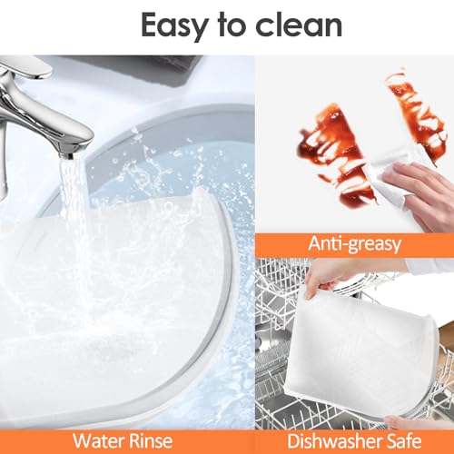 Silicone Coffee Maker Mat with Lip for Countertops 17.4''x10.6''Translucent
