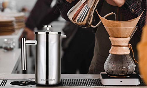 34oz French Press Coffee Maker Stainless Steel Double Wall