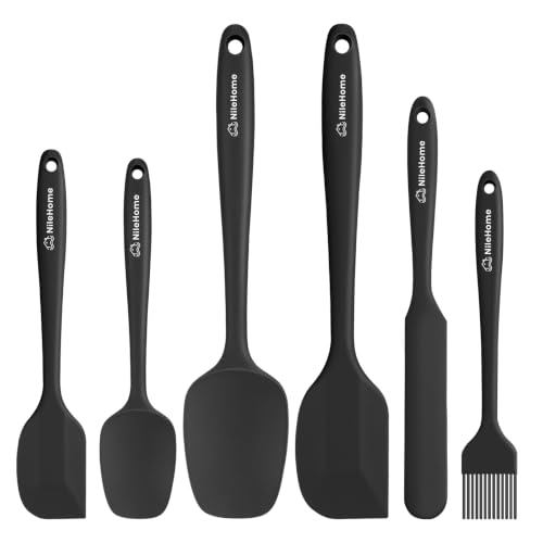 6 Pieces Silicone Spatula Set with Silicone Brush (6 Count)