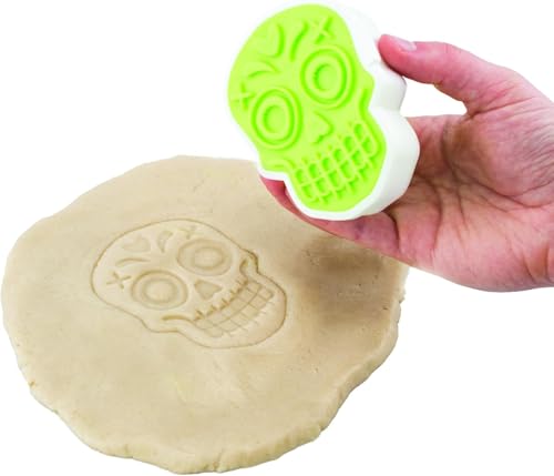 Spectrum Day of the Dead Cookie Cutter Skull Stamps Galletas Dia De Los Muertos Cookie Kit for Baking Decorating Skull Sugar Cookies