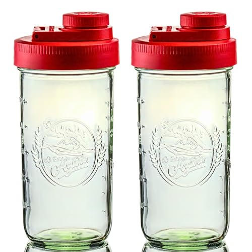 Mason Jar Drinking Cup Pint and Half Drinking Lid and Azure 24oz Jar