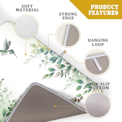 Hummingbird Dish Drying Mat for Kitchen Countertop