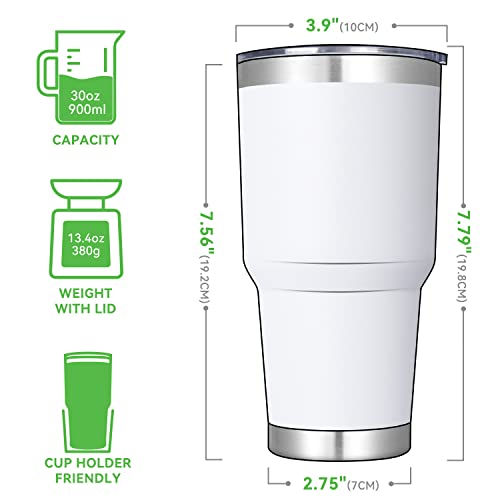 30 oz Tumbler with Lid and Straw (4 Count)