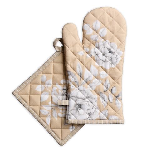 100% Cotton Oven Mitt & Pot Holder Set (2 Count)