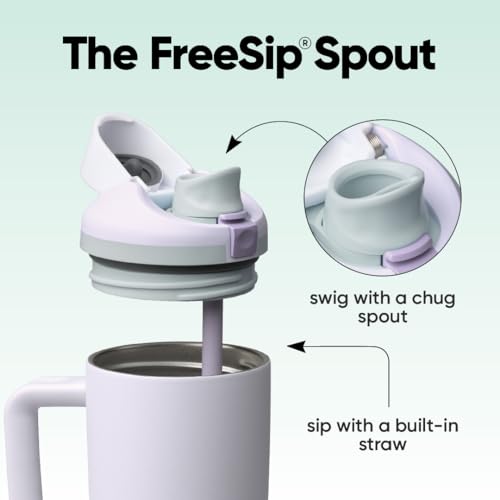 FreeSip Tumbler Stainless Steel Water Bottle 30 oz Open Air